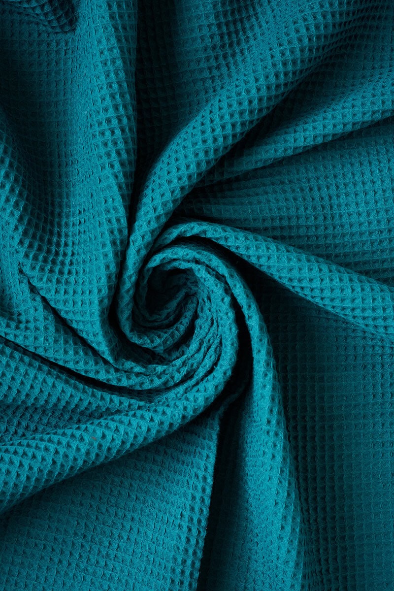 Waffled Cotton in Petrol - Image 5