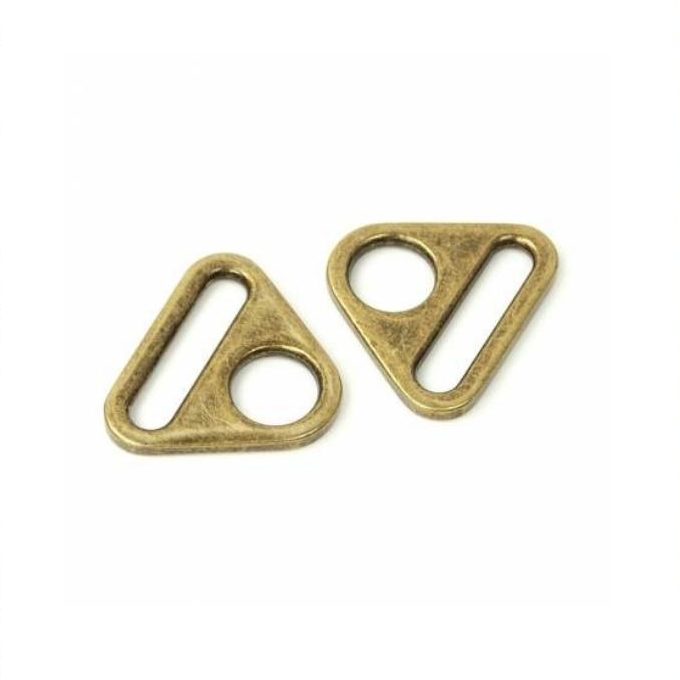 1" Triangle Ring in Antique Gold