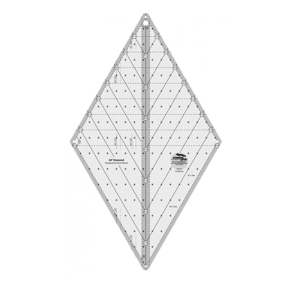 Creative Grids 60 Degree Diamond Quilt Ruler