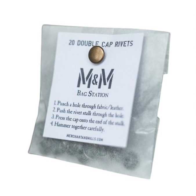 Merchant & Mills 9 mm Old Brass Rivets, 20 ct