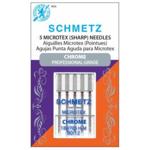 Chrome Microtex Needles 80/12
