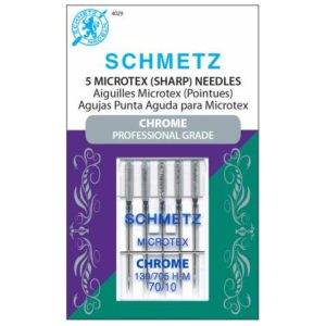 Chrome Microtex Needles 70/10