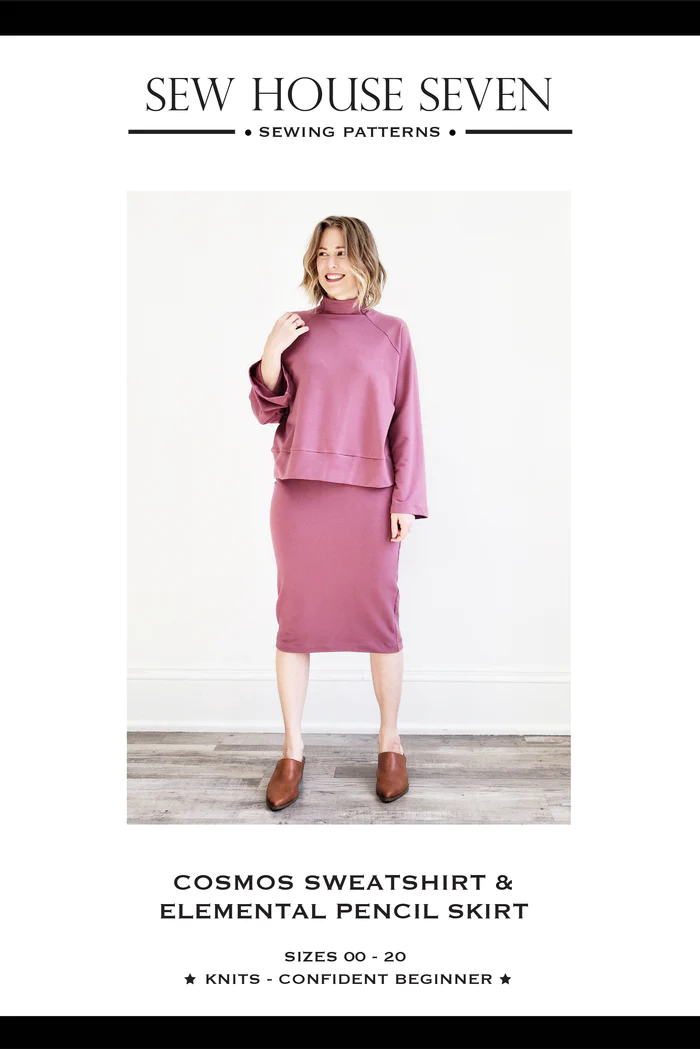Sew House Seven Cosmos Sweatshirt & Elemental Skirt Pattern (2 Sizes Available) - Image 3