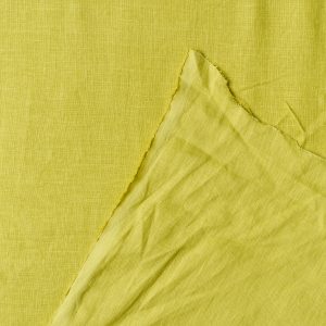 Designer Linen in Chartreuse - Image 4