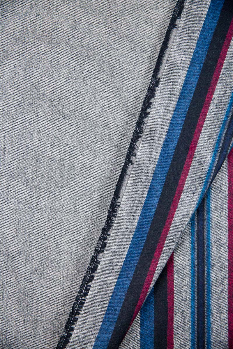 Robert Kaufman Taos Striped Flannel in Pimento - Image 2