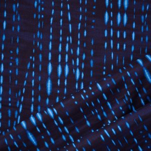 Striped Cotton Sheeting in Navy