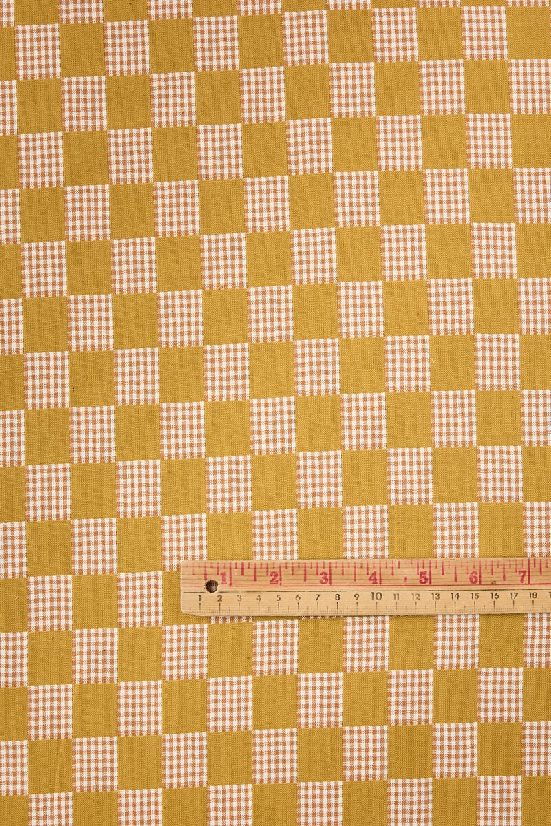 Checkmate Checkers Cotton in Olive - Image 2