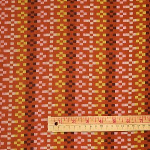 Alternative view of Warp & Weft Mystic Fable - Flowers Cotton in Terracotta