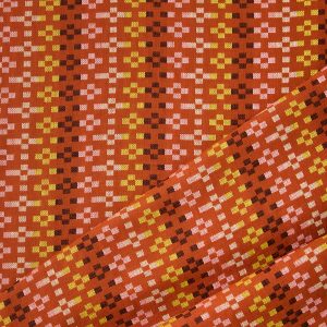 Warp & Weft Mystic Fable - Flowers Cotton in Terracotta