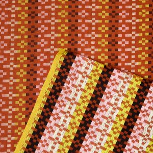 Warp & Weft Mystic Fable - Flowers Cotton in Terracotta - Image 3