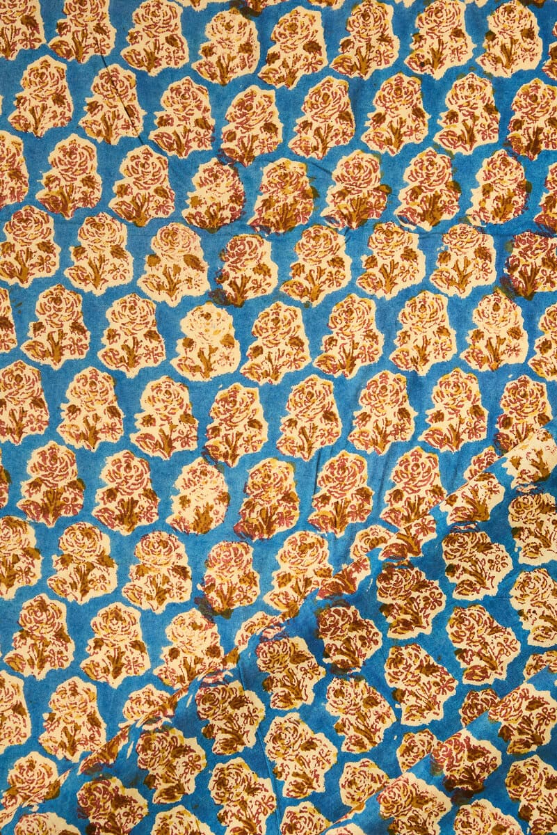 Block Print Indian Cotton in Dilly