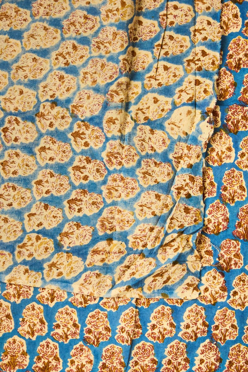 Block Print Indian Cotton in Dilly - Image 3