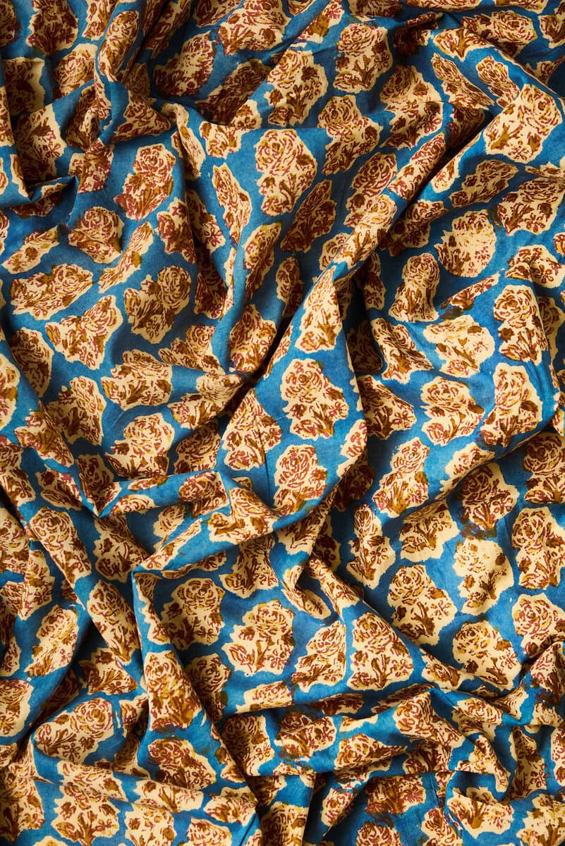 Block Print Indian Cotton in Dilly - Image 4