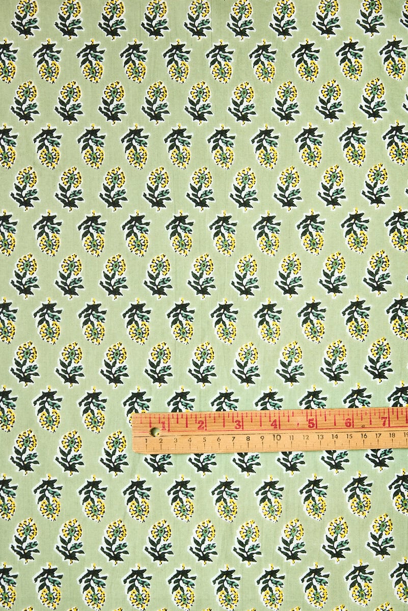 Block Print Indian Cotton in Orla Sweet - Image 2