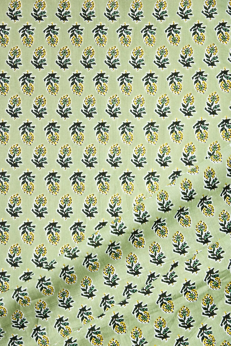Block Print Indian Cotton in Orla Sweet