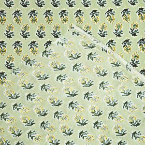 Block Print Indian Cotton in Orla Sweet - Image 3