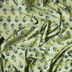 Block Print Indian Cotton in Orla Sweet - Image 4