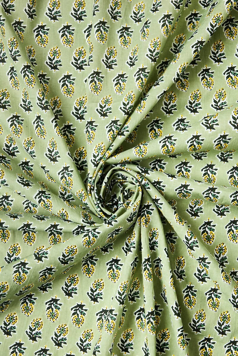Block Print Indian Cotton in Orla Sweet - Image 5