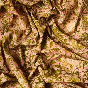 Block Print Indian Cotton in Maricel Pinks - Image 4