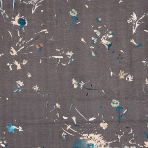 Nani IRO Double Gauze in Charcoal Floral - Image 4