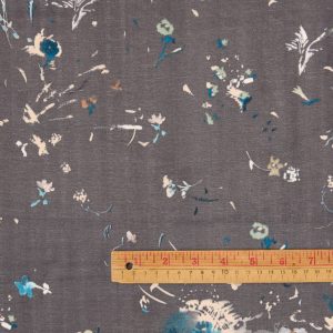 Nani IRO Double Gauze in Charcoal Floral - Image 2