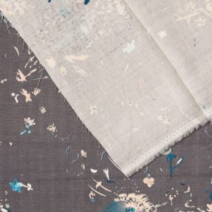 Nani IRO Double Gauze in Charcoal Floral - Image 3