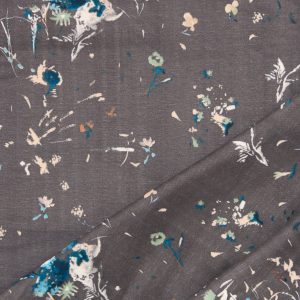 Nani IRO Double Gauze in Charcoal Floral