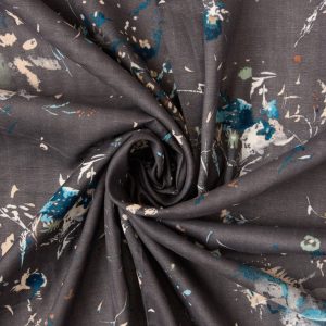 Nani IRO Double Gauze in Charcoal Floral - Image 6