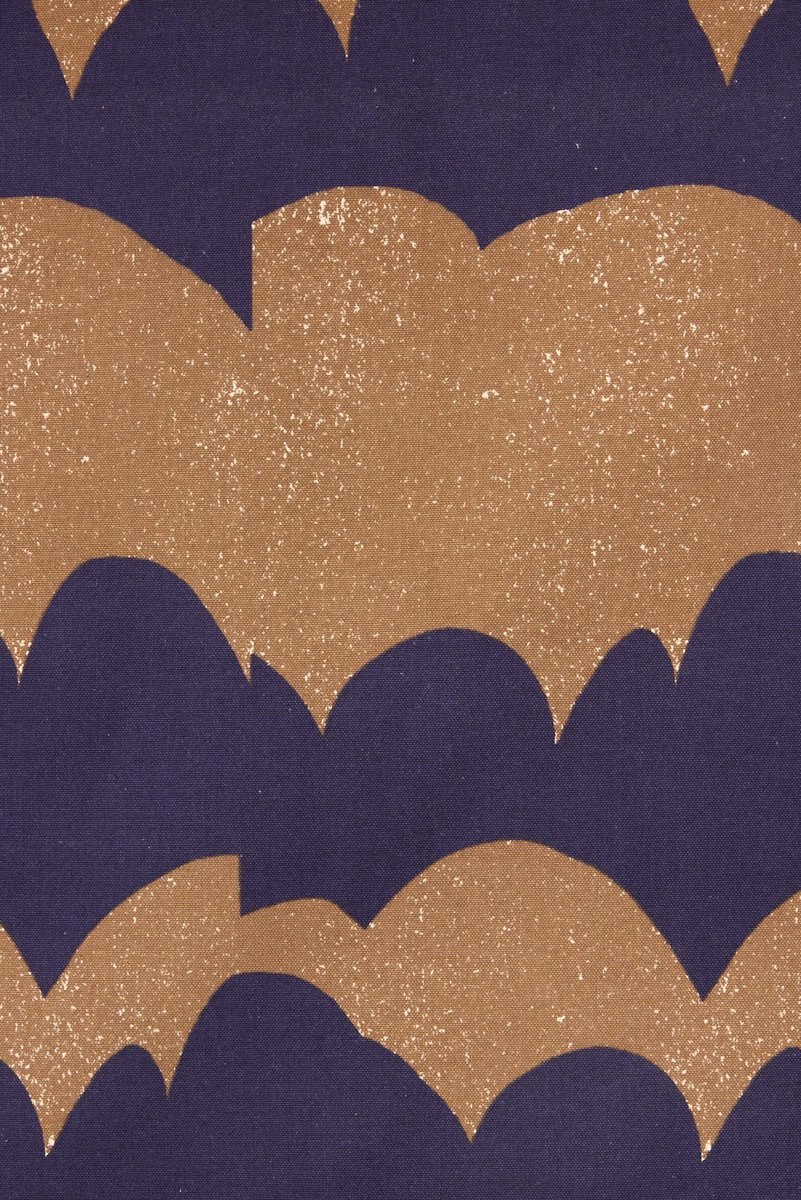 Echino Cotton Canvas in Navy Wave - Image 3