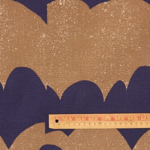 Echino Cotton Canvas in Navy Wave - Image 4