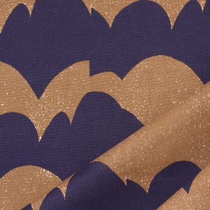 Echino Cotton Canvas in Navy Wave