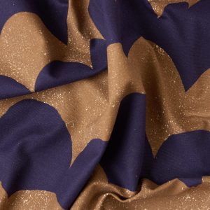 Echino Cotton Canvas in Navy Wave - Image 5