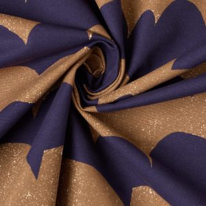 Echino Cotton Canvas in Navy Wave - Image 6