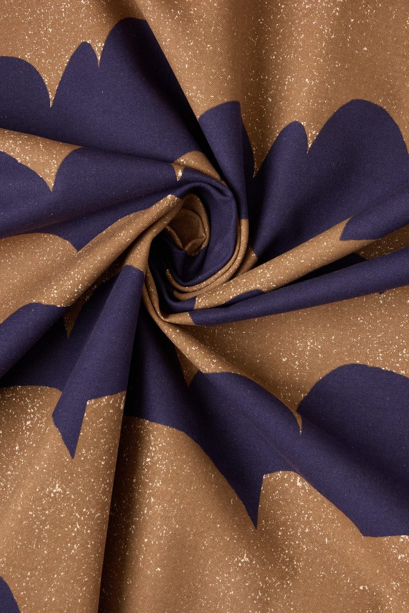 Echino Cotton Canvas in Navy Wave - Image 6