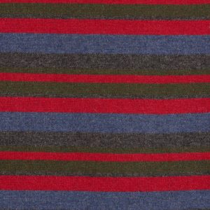 Designer Double Faced Wool Knit in Navy Stripe - Image 2