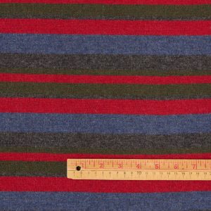 Designer Double Faced Wool Knit in Navy Stripe - Image 3