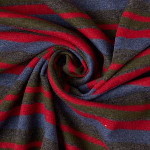 Designer Double Faced Wool Knit in Navy Stripe - Image 5