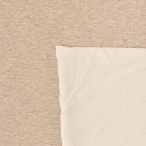 Designer Wool/Cotton Fleece Knit in Oatmeal - Image 3