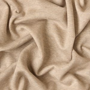 Designer Wool/Cotton Fleece Knit in Oatmeal - Image 4