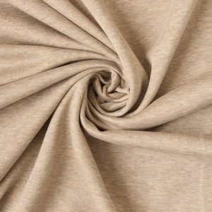 Designer Wool/Cotton Fleece Knit in Oatmeal - Image 5