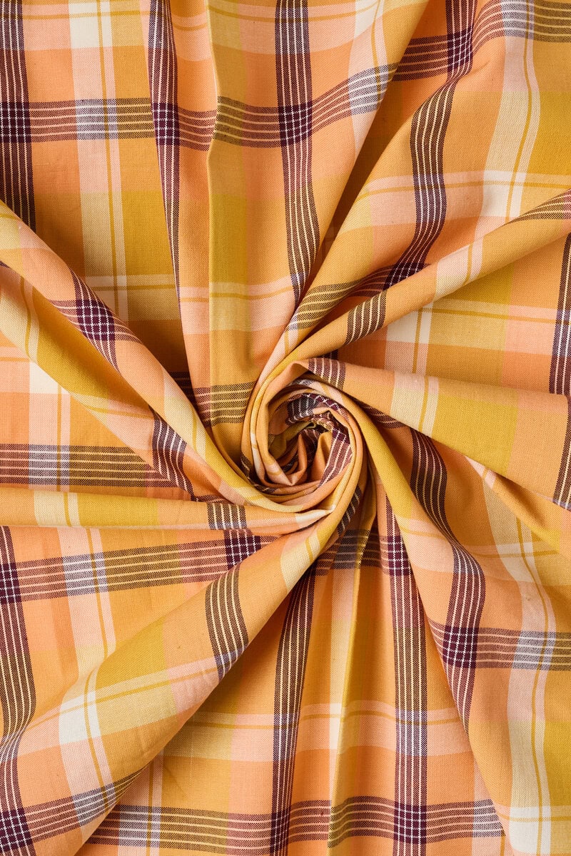 Arcade Woven Cotton in Apricot - Image 6