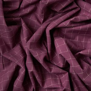 Intervals - Large Check Cotton in Purple - Image 4