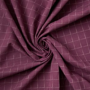 Intervals - Large Check Cotton in Purple - Image 5