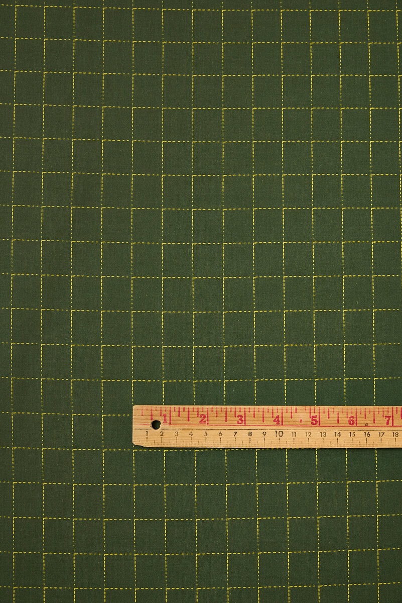 Intervals - Large Check Cotton in Green - Image 2