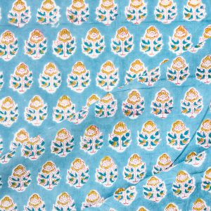 Block Print Indian Cotton in Midsummer