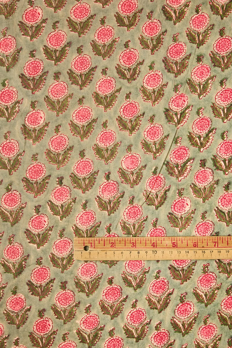 Block Print Indian Cotton in Daydreamer - Image 2