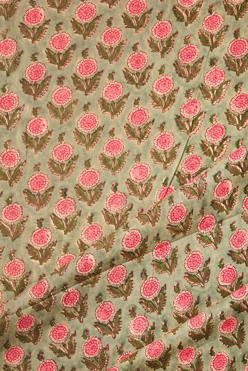 Block Print Indian Cotton in Daydreamer