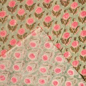 Block Print Indian Cotton in Daydreamer - Image 3