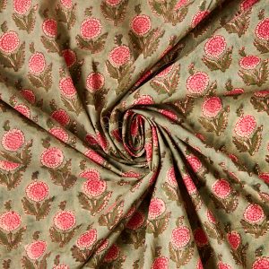 Block Print Indian Cotton in Daydreamer - Image 5