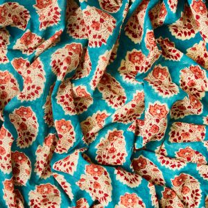 Block Print Indian Cotton in Jolie - Image 4